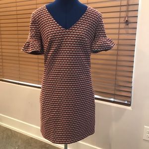 Adorable red blue & white Trina Turk floral dress